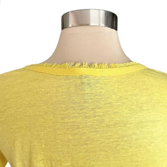 Tommy Bahama 100% Linen T-Shirt V-neck MicroFringe MED Summer Beachy Casual - Picture 6 of 8